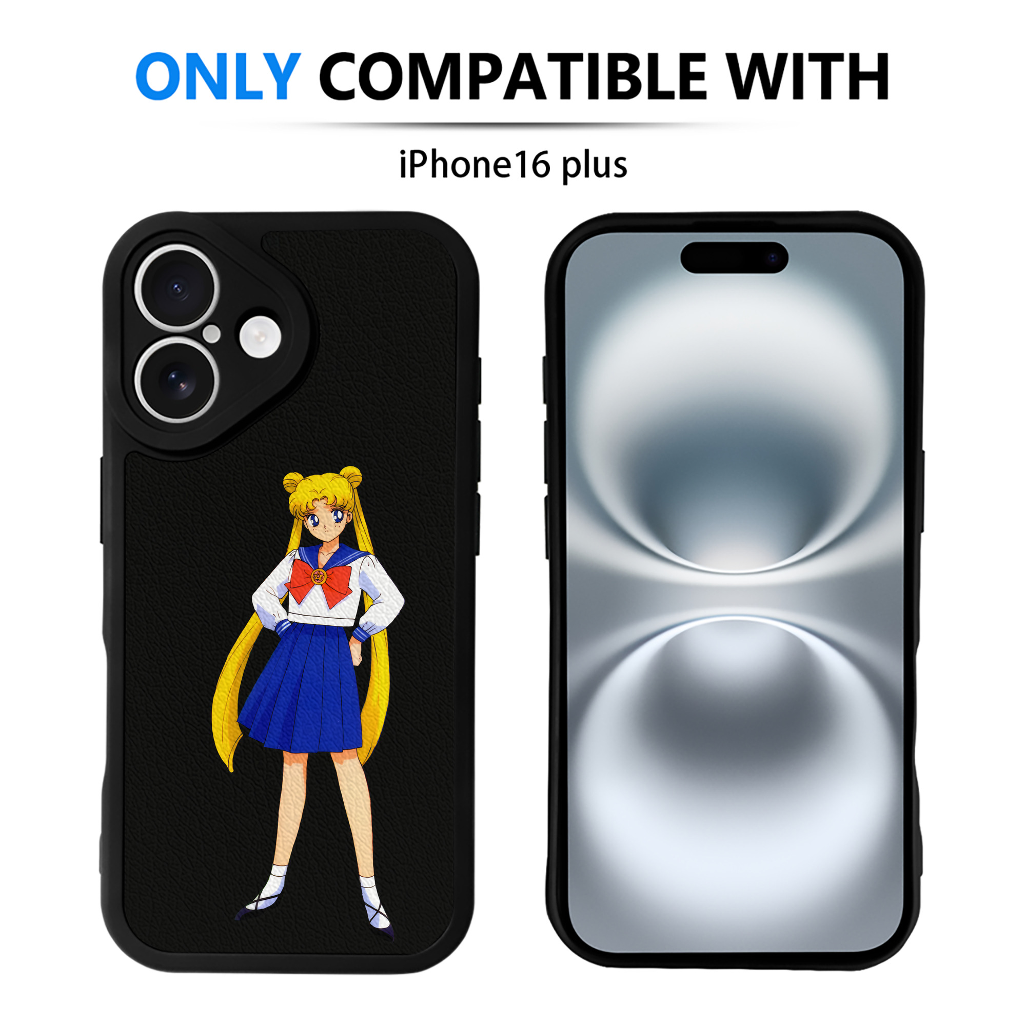 （画像用） 美少女戦士セーラームーン 愛野 美奈子 あいの みなこ Sailor Moon Aino Minako 【iPhone 16シリーズ対応】シリコンスマホケース（レザー調） 材質：シリコン